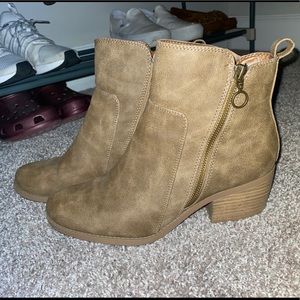 Tan booties